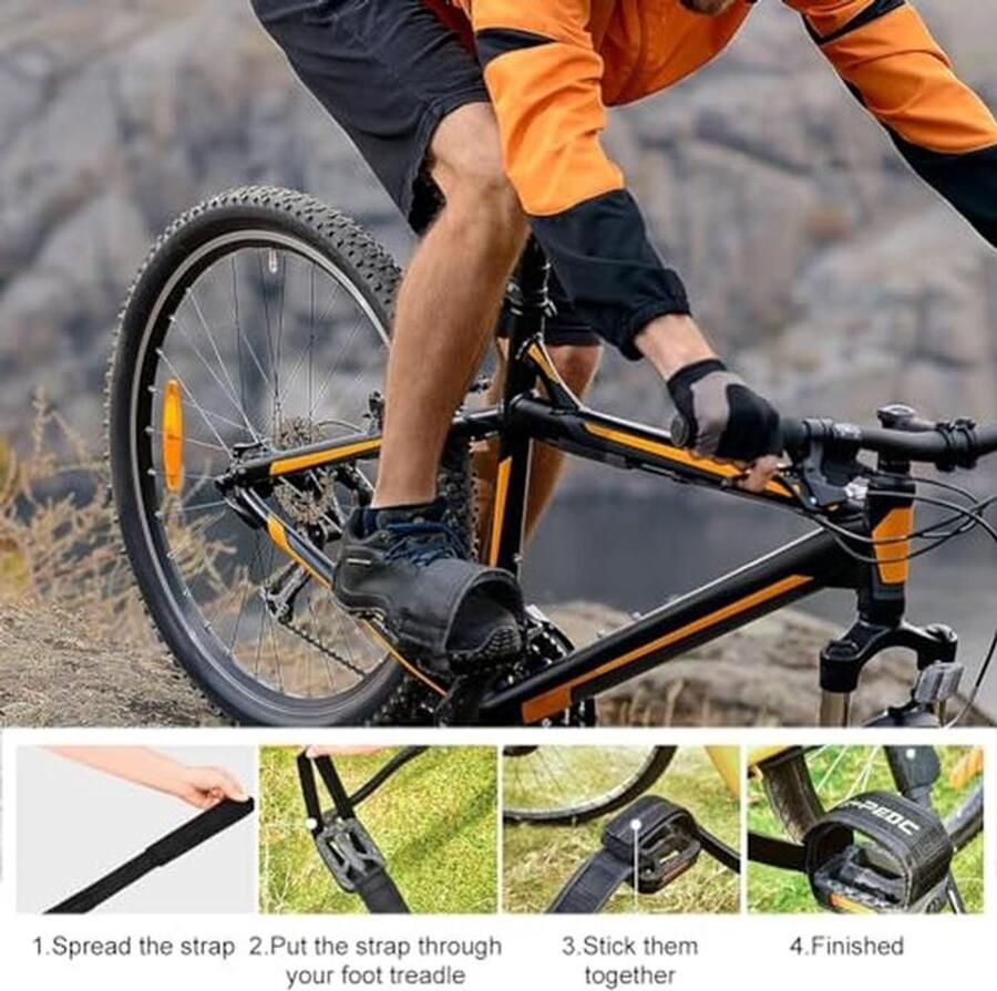 Antislip Rie voor Fietspedalen 2 Stuks Zwart