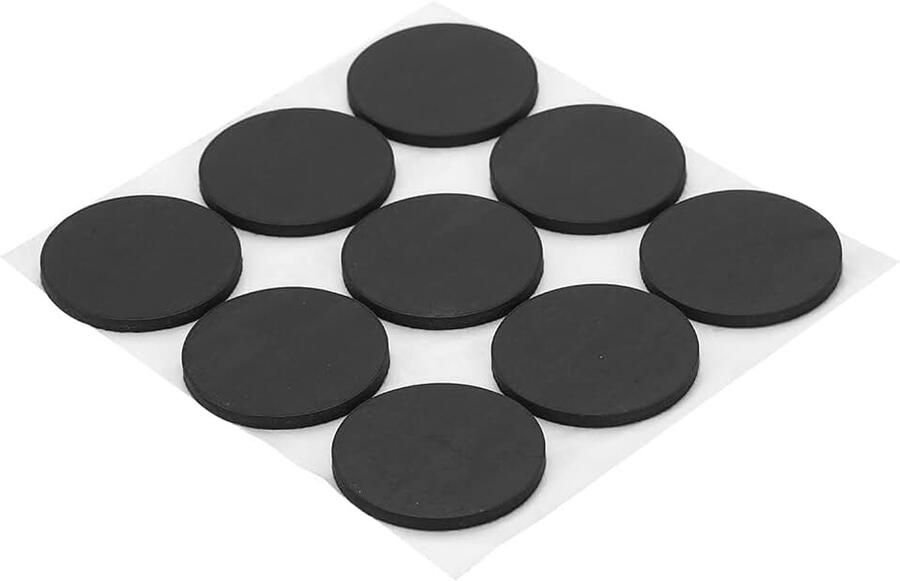 Antislip rubberen stippen voor meubels 1-3 16 inch (30 mm x 2 mm) 18 stuks ronde poten met krasbestendige lijm voor houten vloeren elektronica bedden laden doe-het-zelf