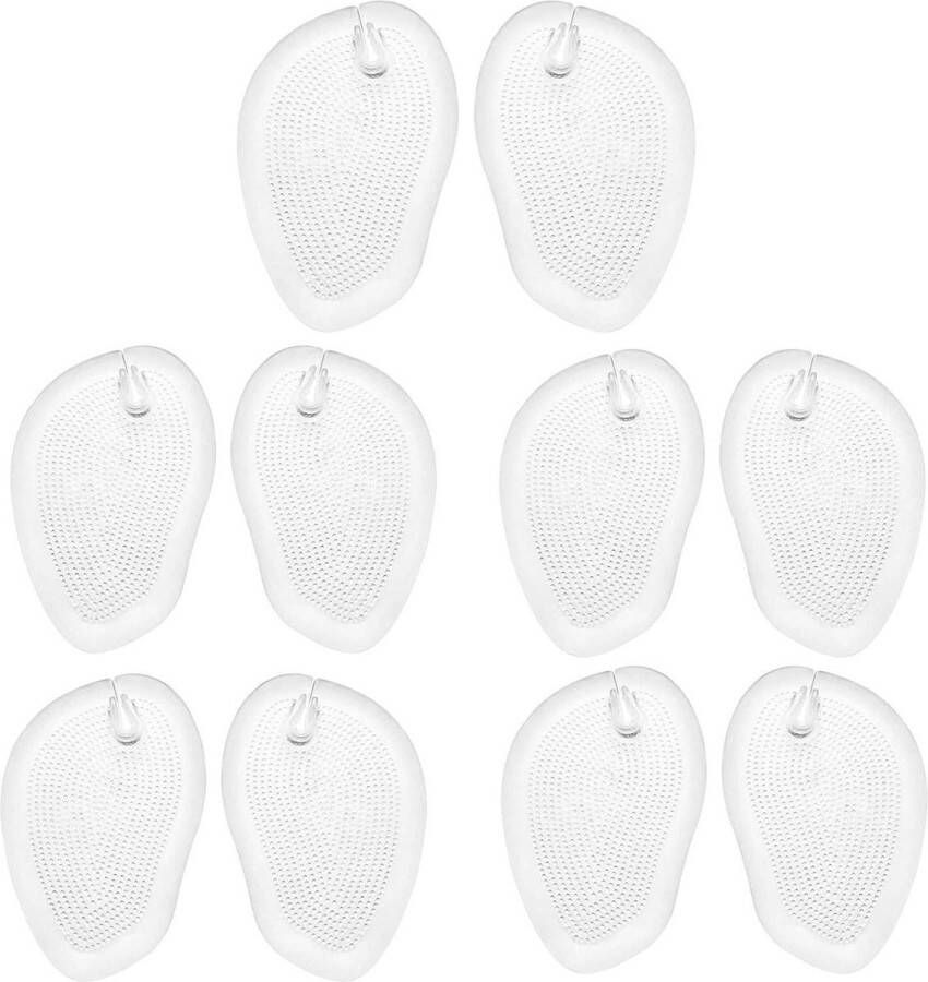 Antislip schoenen Grip Pads Gel Teen Postkussen 5 paar Siliconen binnenzool Voorvoetkussens Slippers en sandalen Pijn Blaren Antislip schoenkussens