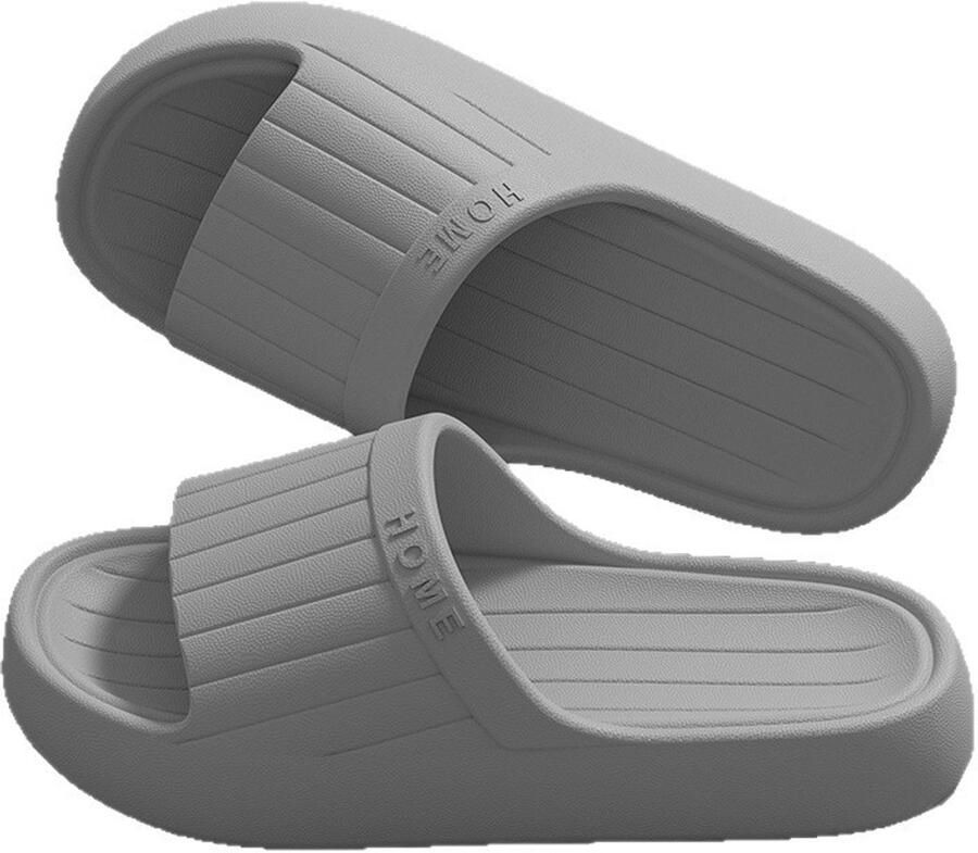 Antislip slippers met open teen superzacht comfortabel dikke zool comfortabele slippers voor binnen en buiten platformschoenen