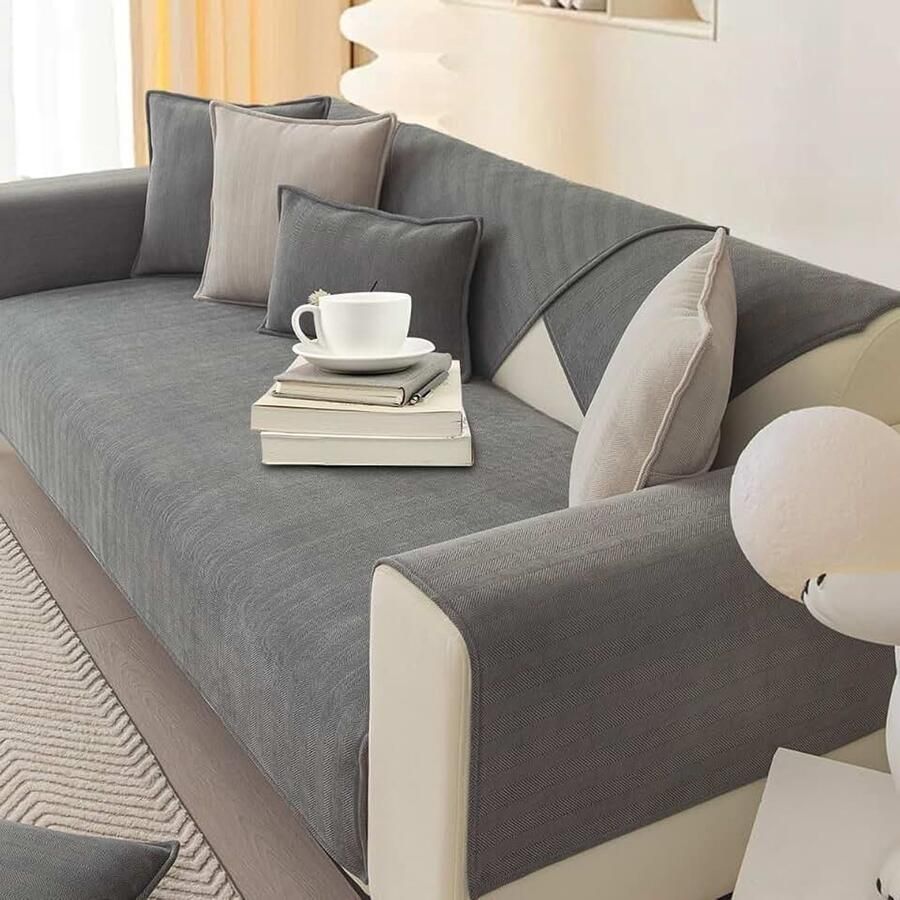Antislip sofabescherming antislip bankovertrek sofadekbed sofakussenbescherming sofabescherming voor 1 2 3 4-zits L-vormige sofabeschermer nieuwe universele antislip sofaovertrek voor de