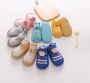 Antislip sokken Katoen voor Baby peuter s&jongen Paars Hemelsblauw Grijs Roze Geel Navy Fijngebreide antislipsokken van zachte katoenmix in verschillende uitvoeringen.Tot 18 maanden - Thumbnail 2