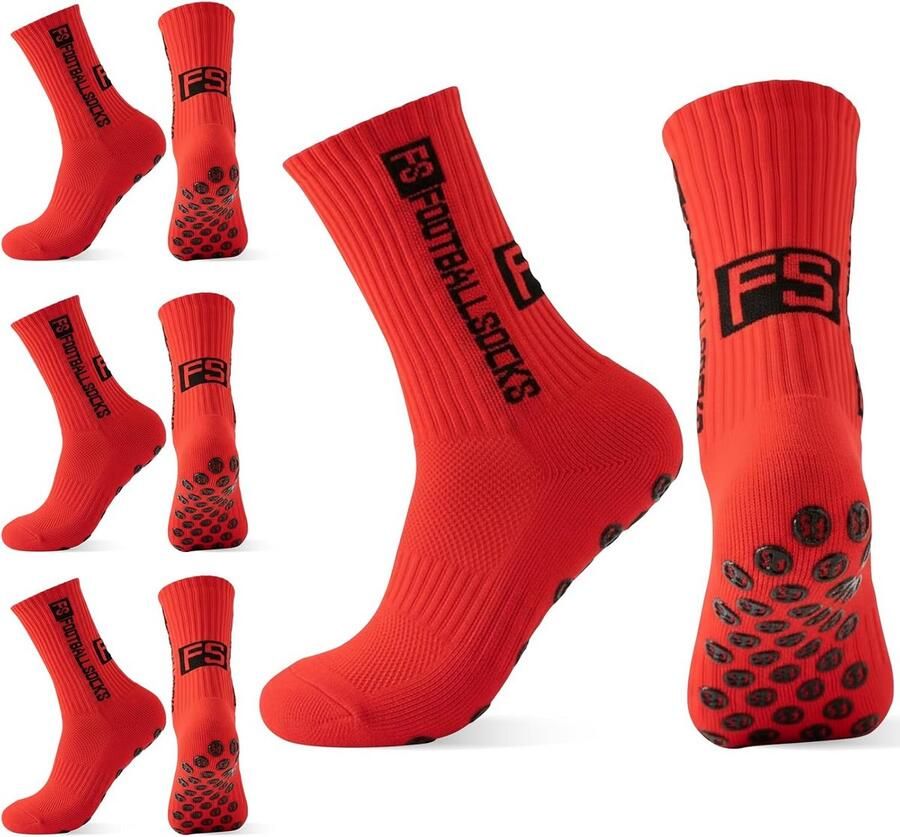 Antislip Sportsokken 3 Paar Comfortabel voor Voetbal Hardlopen en Fitness