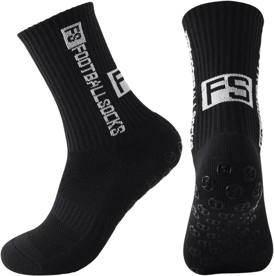 Antislip Sportsokken Ideaal voor Voetbal Basketbal Hardlopen Zwart