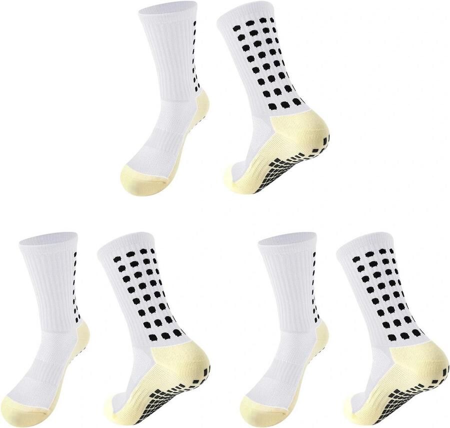 Antislip Sportsokken met Grip voor Voetbal Basketbal en Hardlopen (3 Paar)