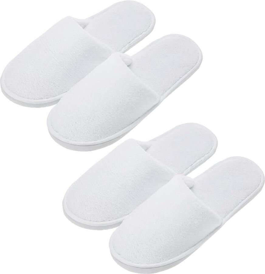 Antislip wegwerppantoffels hotelslippers gastenpantoffels uniseks gastenpantoffels (wit A-2 stuks volwassenen 42 numeriek schoenmaatsysteem