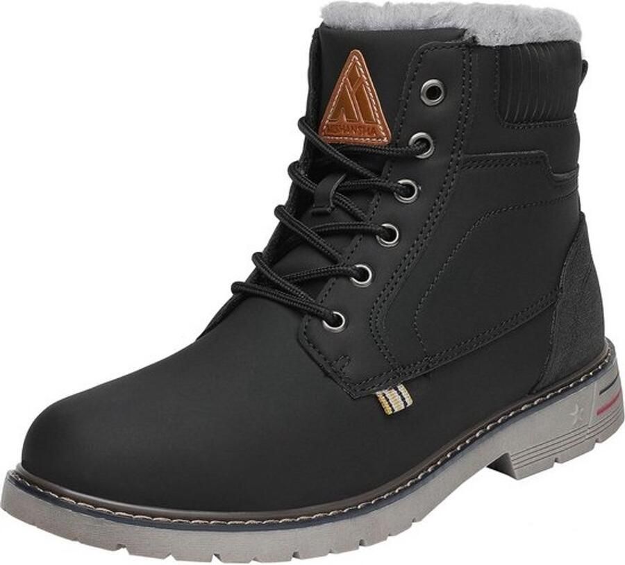 Antislip Winterlaarzen met Warm Gevoerde Binnenzool Comfortabele Enkellaarzen voor en )