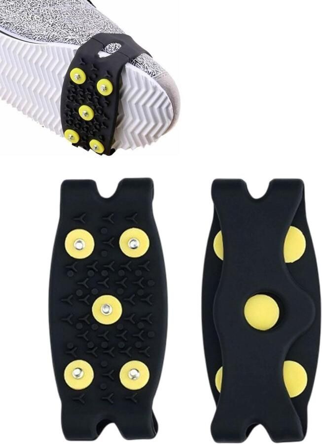 Antislipspikes voor Sneeuw en Ijs Getande Klauwen voor Buitenactiviteiten Geschikt voor Wandelen Sport en Ijsvissen Unisex 1 Paar