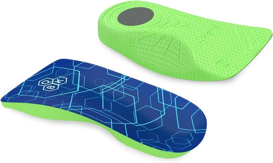 Orthopedische Inlegzolen met hoge voetboog QBK Fasciitis Plantaris inlegzolen voor Voetpijn Fasciitis Plantaris Hielspoor voor en heren，XS