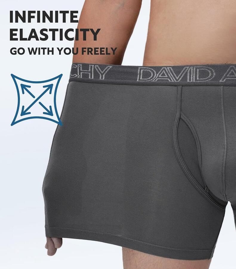 Archy Boxershort voor heren set van 3-4 stuks retroshorts met 3D-zak bamboe herenondergoed ultrazacht ademend basisondergoed