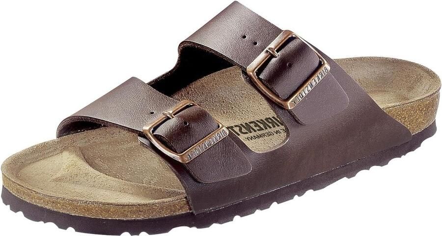 Arizona Sandalen Unisex Slippers Comfortabel Lopen Twee Bandjes Standaard Breedte Bruin