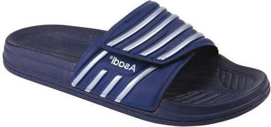 Asadi Bad & sauna slipper 993 6365 Klitband Marine of Zwart