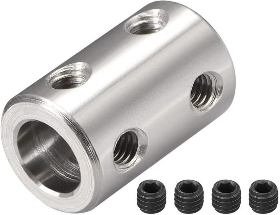 Koppeling askoppeling connector 3 3 17 4 5 6 6 35 7 8 10 12 mm gat selectie boring starre koppeling set schroef D14 L22 D16 D20 roestvrij staal 3D-printer motoraccessoires (3 17 * 3 17)