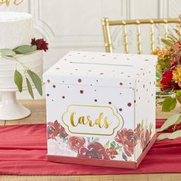 Aspen 28506NA Trouwkaartdoos papier bordeauxrood