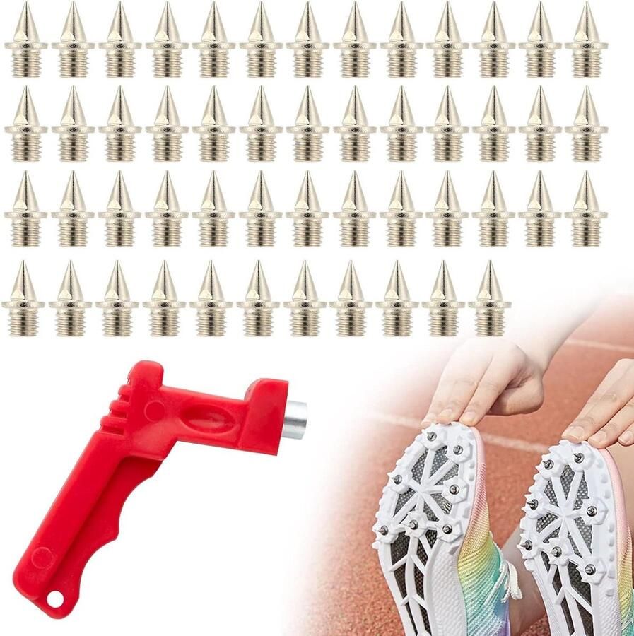 Atletiek Noppen Schoenpunten Vervangers Hardlopen Springen Roestvrij Staal 6 mm Zilver