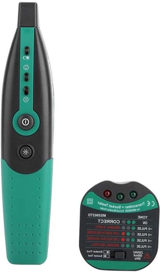 Automatische zekeringzoeker MASTECH MS5902 met stekker voor het snel en nauwkeurig opsporen van stroomonderbrekers in elektrische installaties