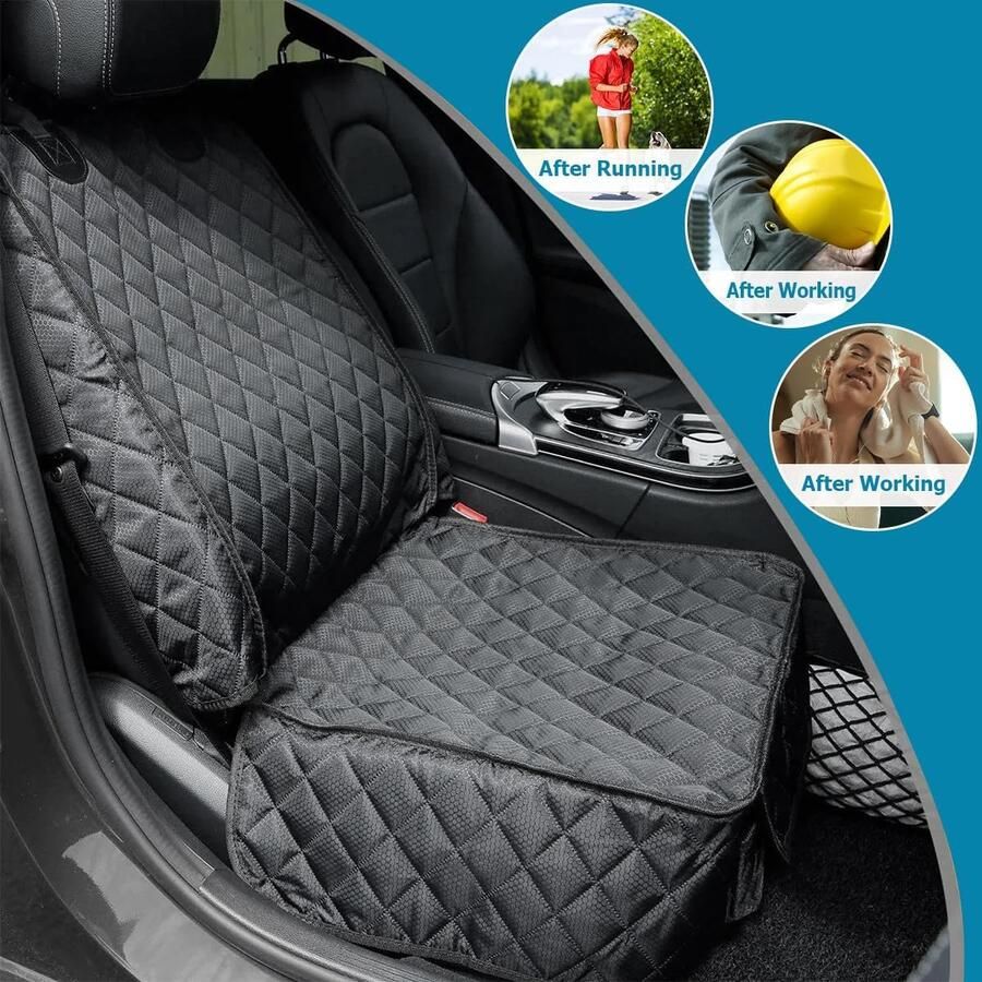 Autostoelhoes voor huisdier autovoorstoelhoes voor honden aparte enkele stoel waterdichte hondenstoelhoes geschikt voor alle auto's SUV (Zwart)