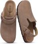 Aventury suède clogs dames Instappers Slippers Clogs Taupe - Thumbnail 2