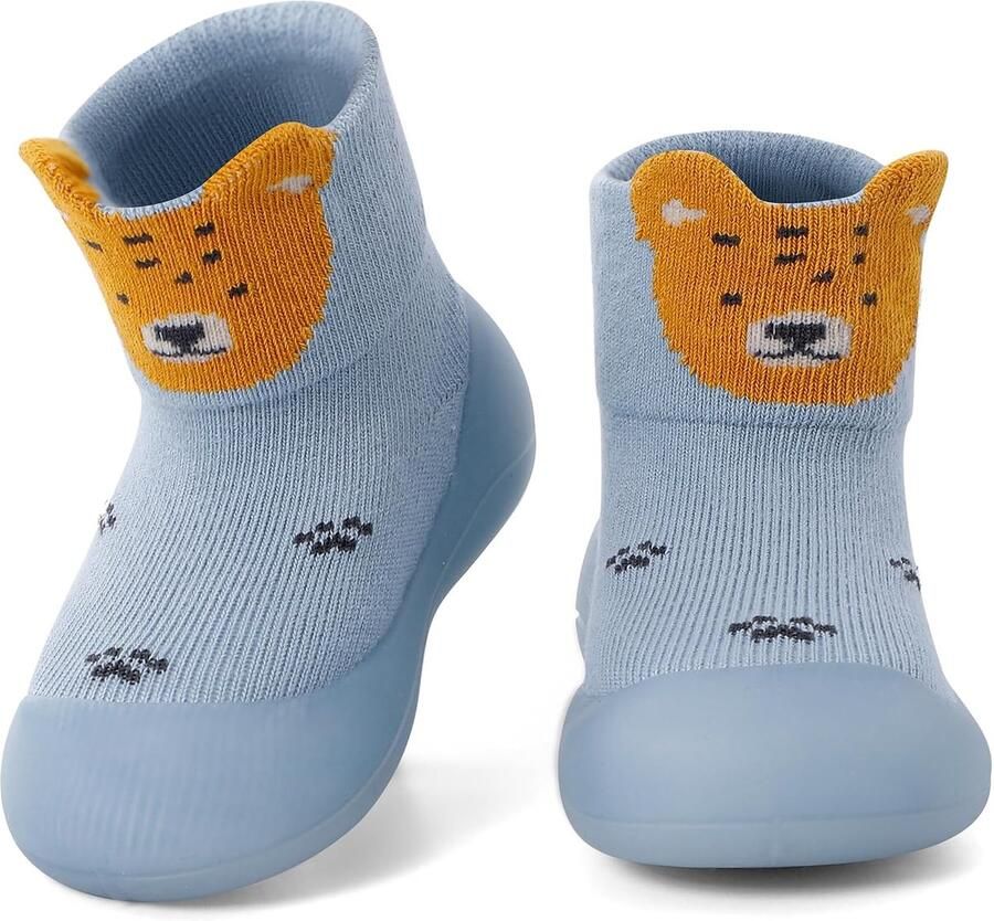 Baby Sok Schoenen Peuter Eerste Wandelschoenen Zachte Rubberen Zool Antislip Sok Schoenen
