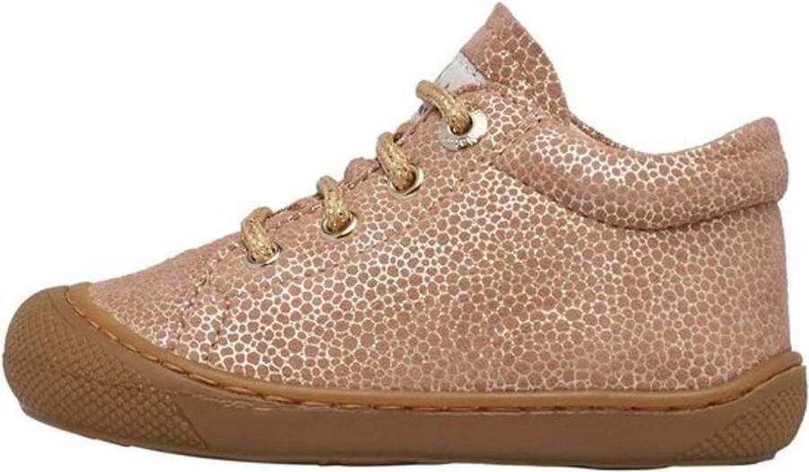 Baby Loopschoenen Leer Marineblauw met Veters Eerste Stapjes