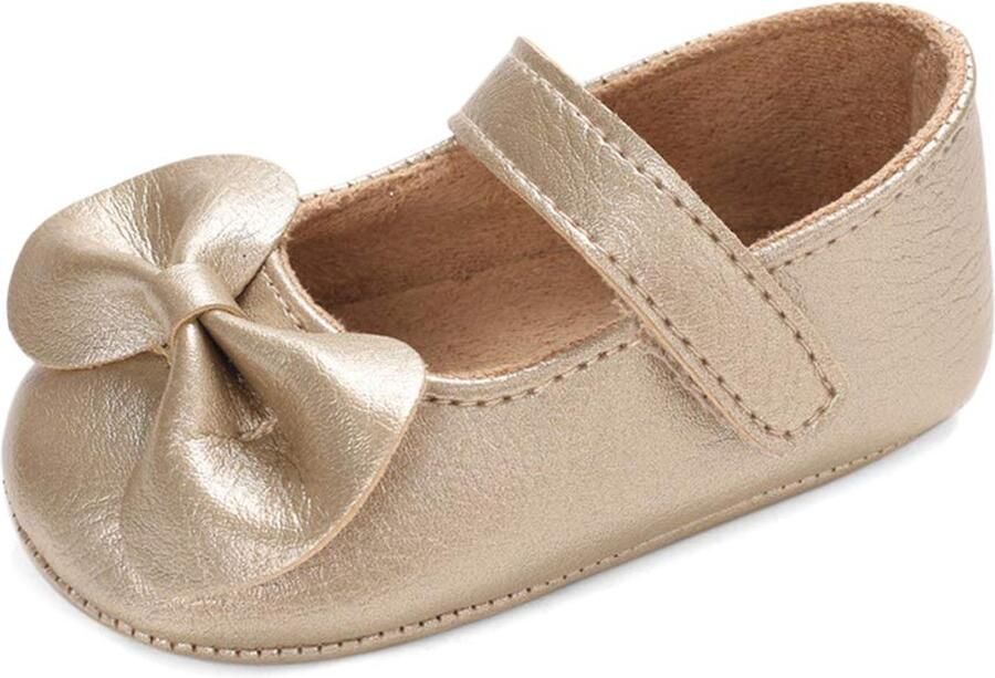 Baby Meisjes Eerste Schoentjes Baby T-Bar Antislip Strik Prinses Feestschoenen