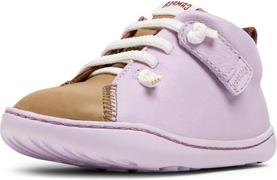Baby Meisjes Eerste Wandelschoenen Leer Gekleurd Klittenband