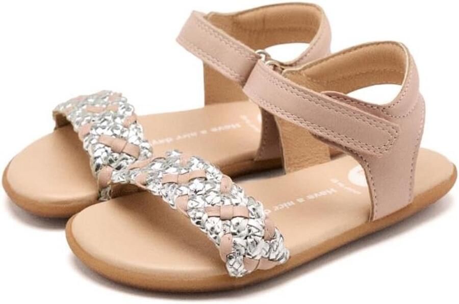 Baby Meisjes Platte Sandalen met Verstelbare Bandjes en Strass