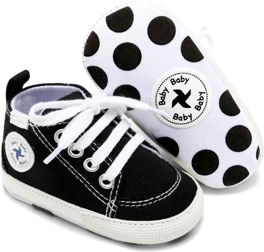 Baby Slofjes en Eerste Wandelschoentjes Canvas Sterren Antislip & Zacht