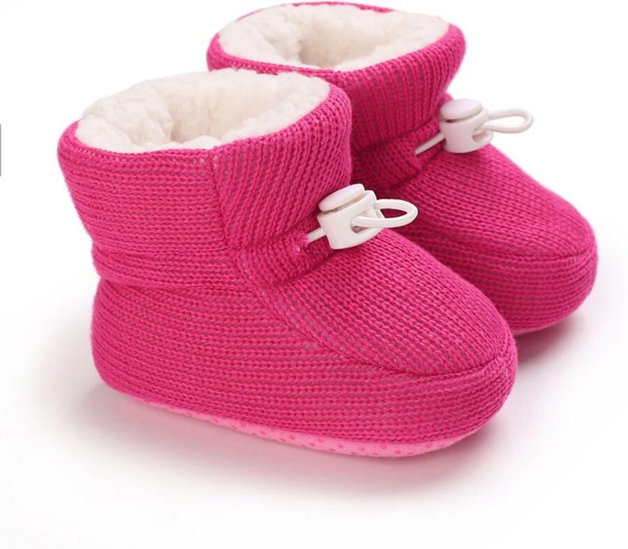 Baby-winterlaarzen dik gevoerde thermische laarzen antisliplaarzen verstelbare zachte zool dagelijks gebruik 82g) roze rood