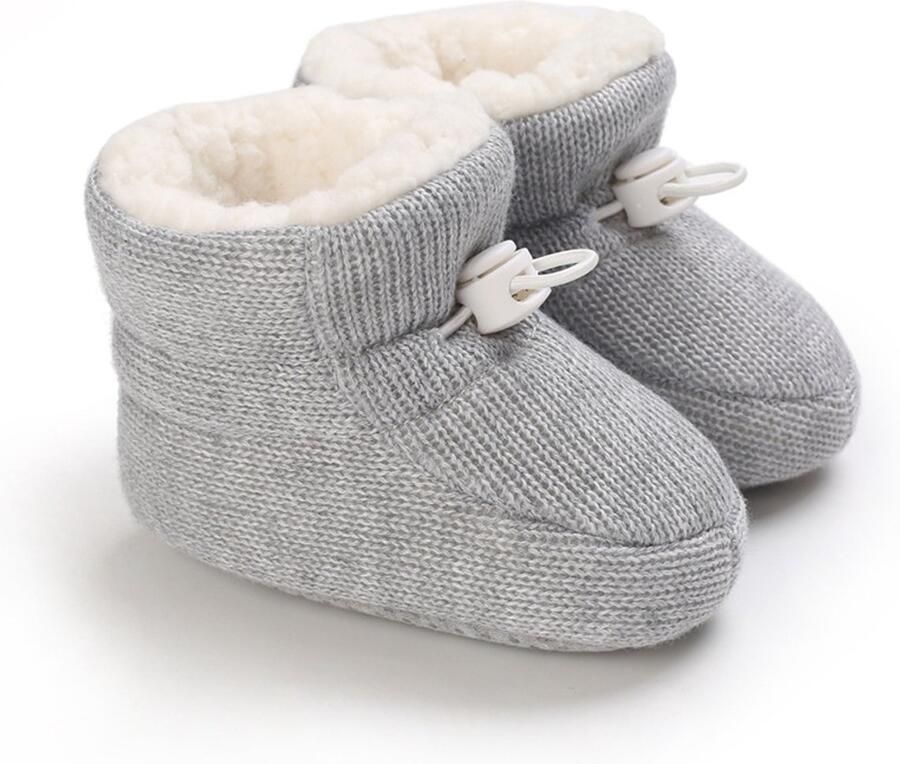 Baby-winterlaarzen dik gevoerde thermische laarzen antisliplaarzen verstelbare zachte zool dagelijks gebruik 82g) grijs
