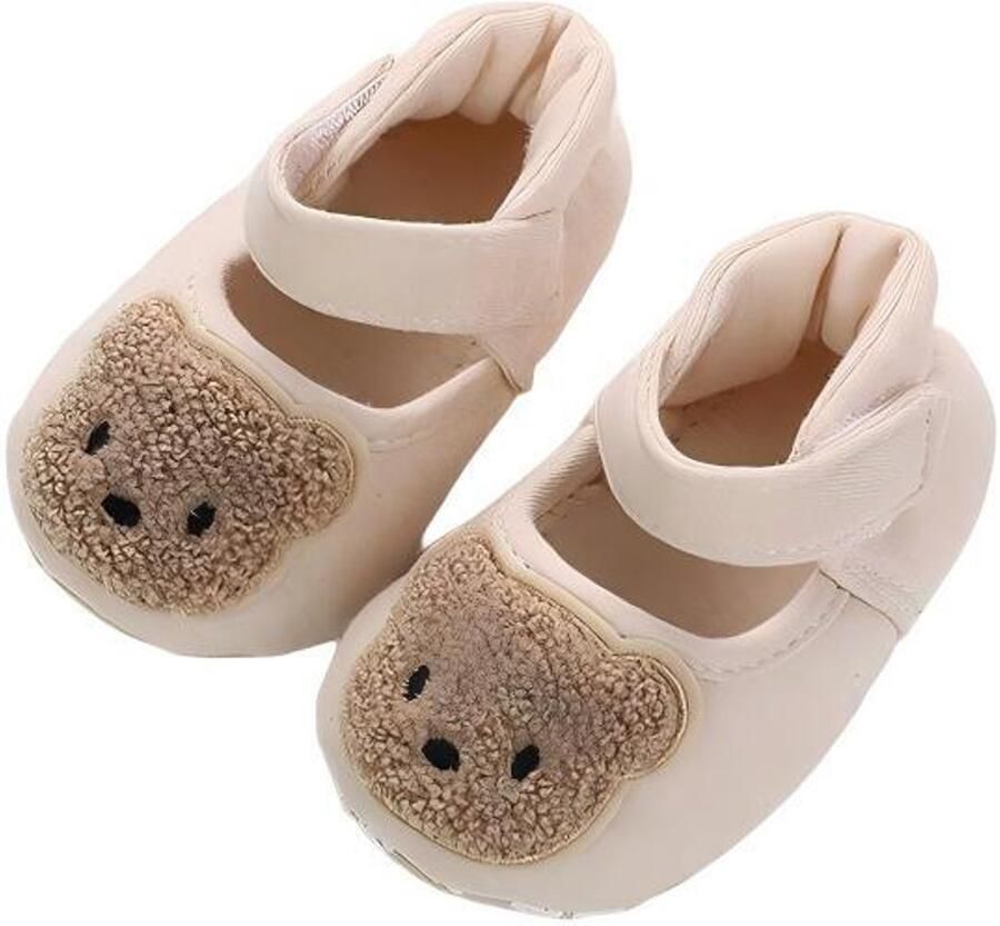 Babyloopschoentjes unisex zachte suède zool berenprint binnenlengte