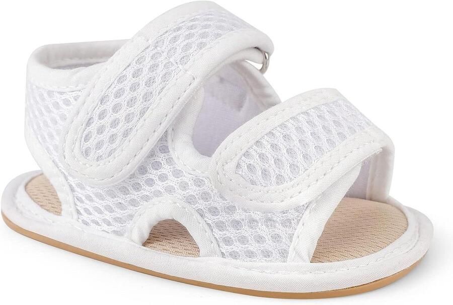 Babysandalen Eerste loopschoentjes Zomerwandelingen Antislip zool Wit