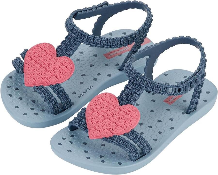 Babysandalen Sandalen voor baby's Eerste stapjes ondersteunen Gehaakte look met hart Babymaat Wit