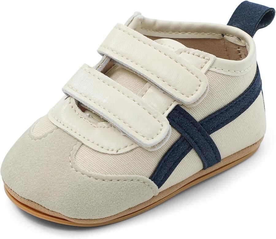 Babyschoenen Eerste Stapjes Peuterschoenen Flexibel Leren Lopen Antislip Zachte Zool Beige