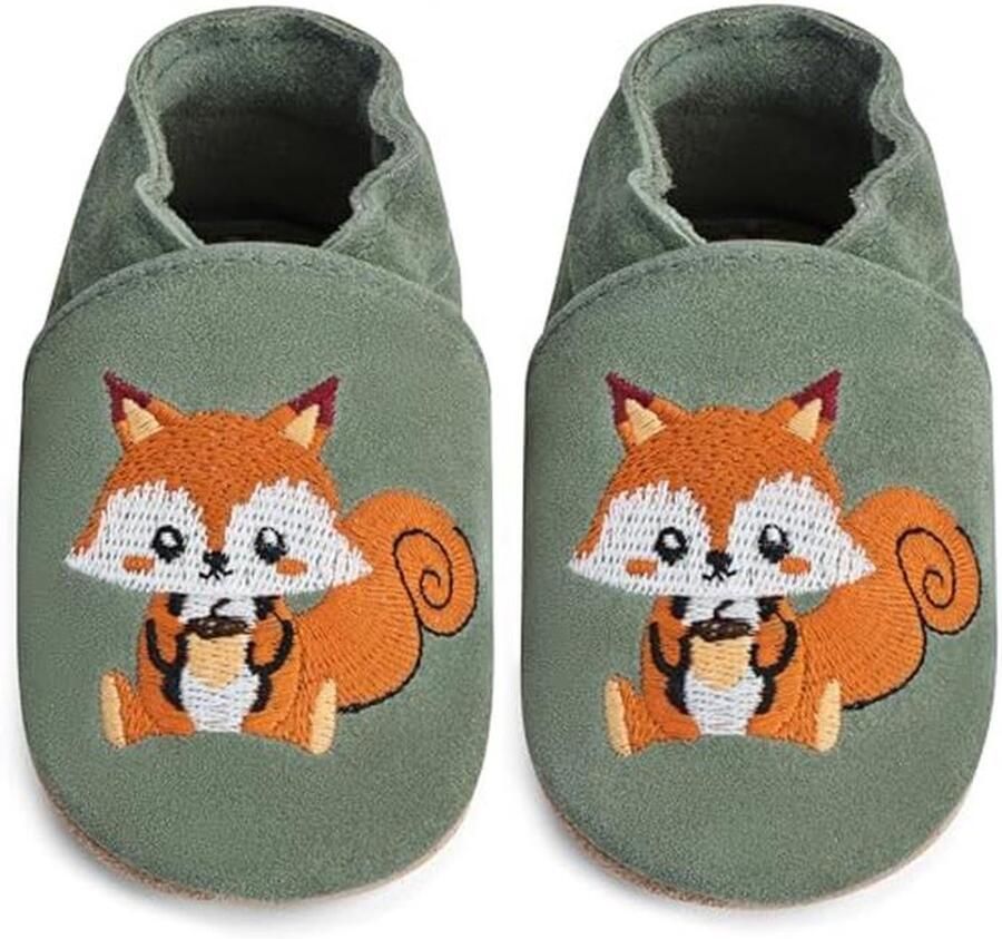 Babyschoenen Leren Lopen voor en Zachte Suède Zolen en Comfortabele Leren Sloffen
