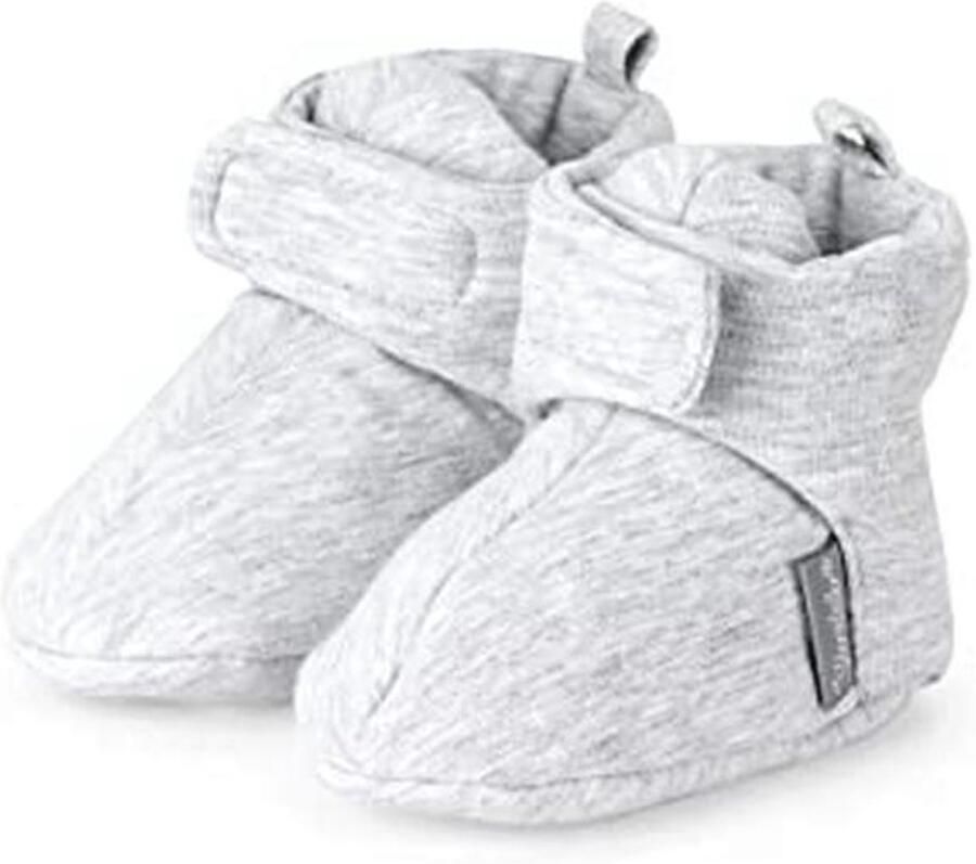 Babyschoenen met Trekkoord voor Jongens Antraciet Melange