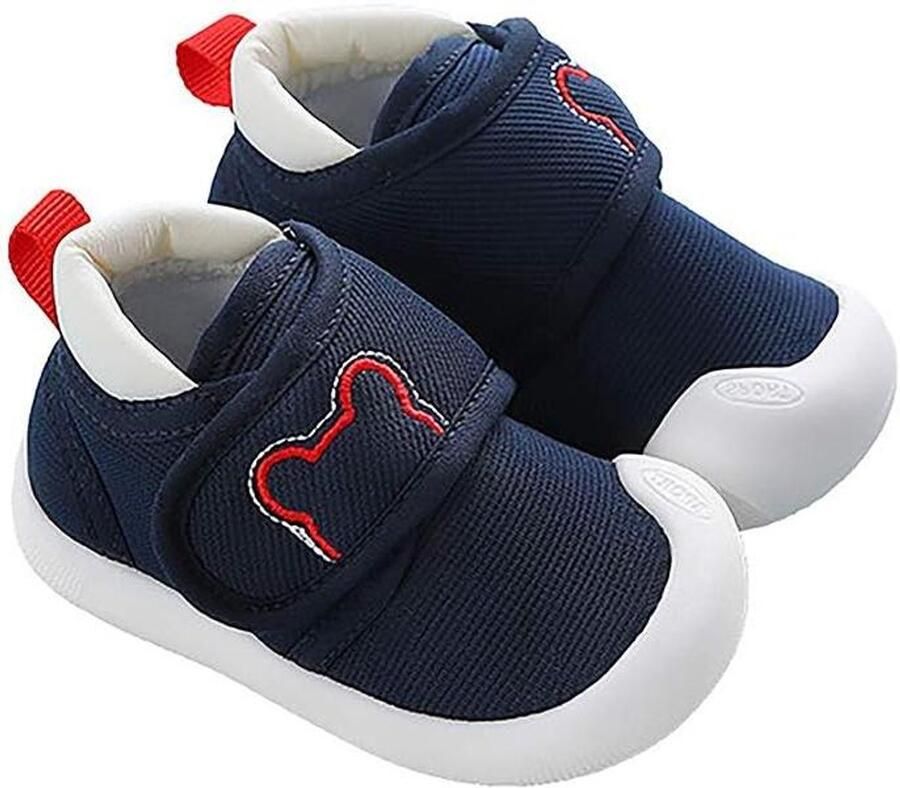 Babyschoenen Peuterschoentjes Binnen en buiten Zachte antislipzool 17 18 EU Donkerblauw
