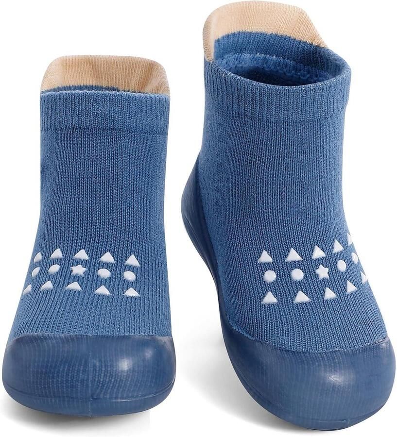 Babyschoenen Sokken Peuterschoenen Loop Eerste Stapjes Antislip Rubberzool Flexibel Meerdere Kleuren
