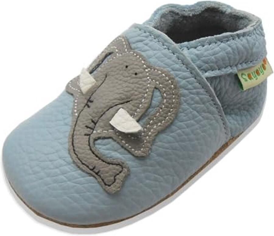 Babyschoenen voor baby's en Zacht Leer Eerste Stappen Blauw 2 19 20