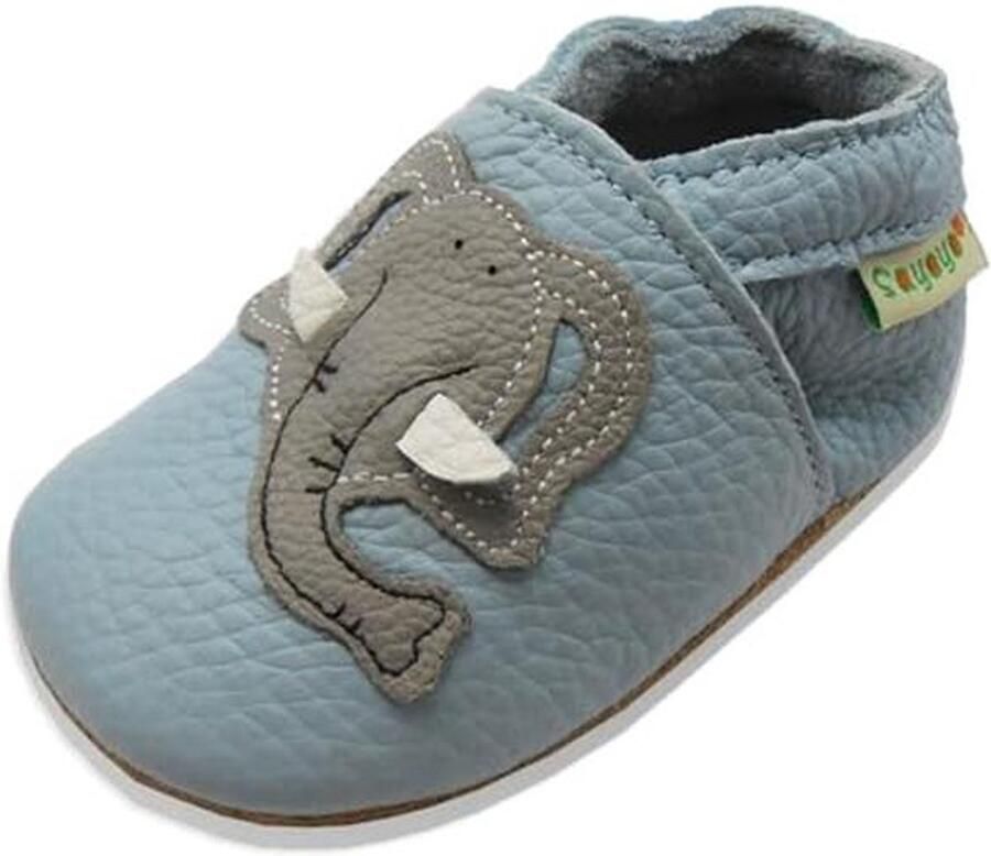 Babyschoenen voor baby's en Zacht Leer Eerste Stappen Blauw 2 19 20