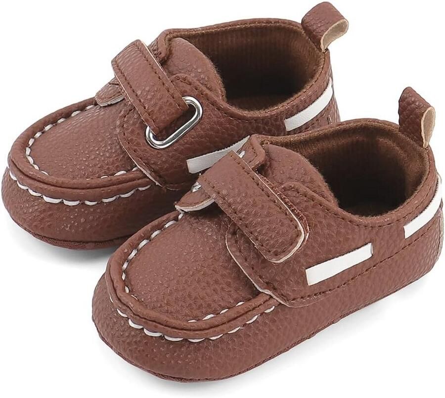 Babyschoenen voor jongens Zachte mocassins en loopschoenen met antislip zolen