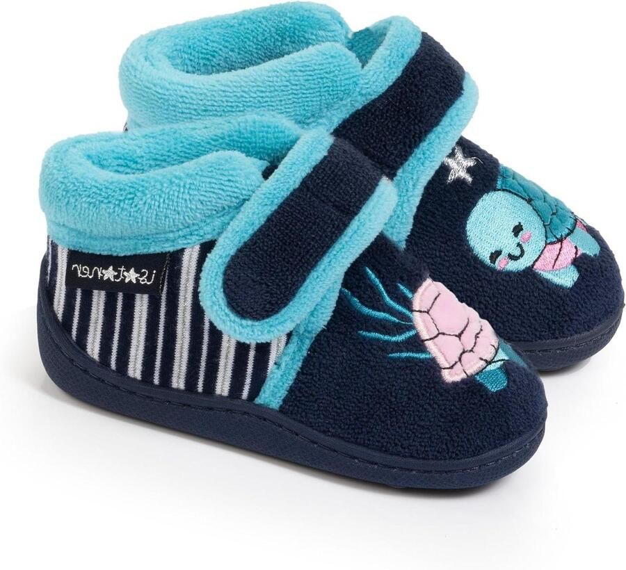 Babyslofjes Meisjes Peuterschoentjes Comfortabel Lopen Goede Voetondersteuning Machine Wasbaar Marineblauw