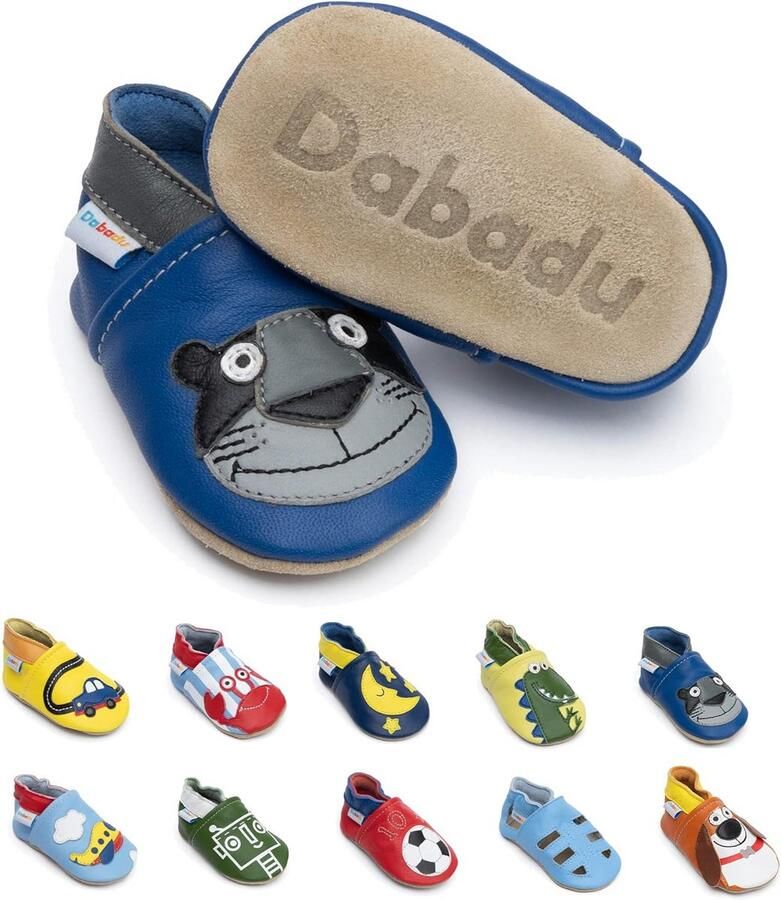 Babyslofjes met Flexibele Zool voor Eerste Stapjes Navy Blauw Leer