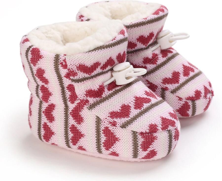 Babyslofjes Zachte Zool Antislip Baby Schoentjes Baby Slof Sloffen Slofjes Babyslofjes Antislip Stappertjes Zacht En Warm Voor En M Roze