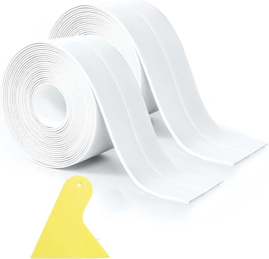 Badafdichting Waterdichte en Schimmelwerende 2 rollen 6 4m Waterdichte zelfklevende silicone afdichtingstape keuken badkamer afdichtingsgereedschap voor wastafel en toilet