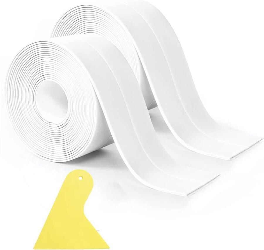 Badafdichting Waterdichte en Schimmelwerende 2 rollen 6 4m Waterdichte zelfklevende silicone afdichtingstape keuken badkamer afdichtingsgereedschap voor wastafel en toilet