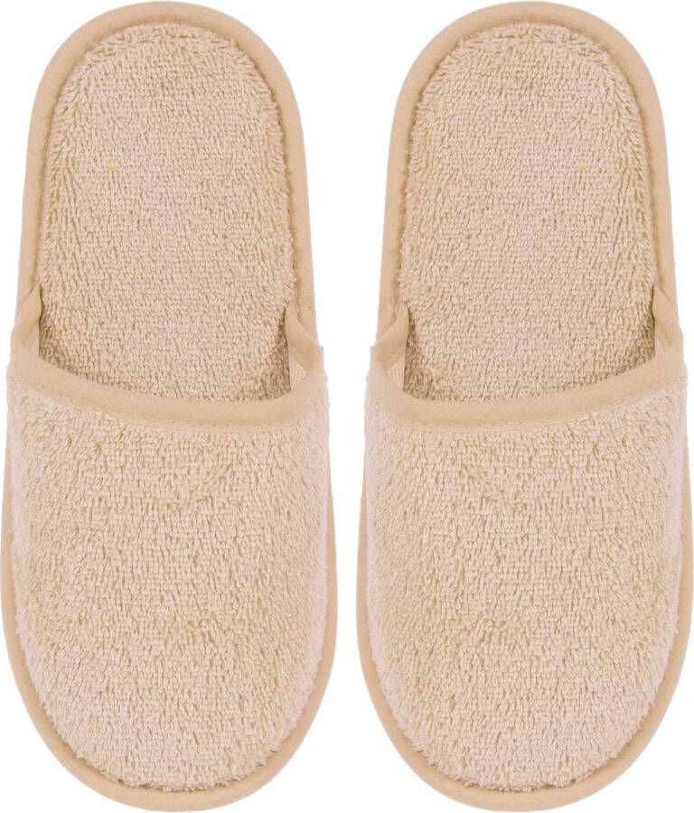 Merkloos Sans marque Badslippers Badstof Uni Pure met Zool Zand col - Foto 1