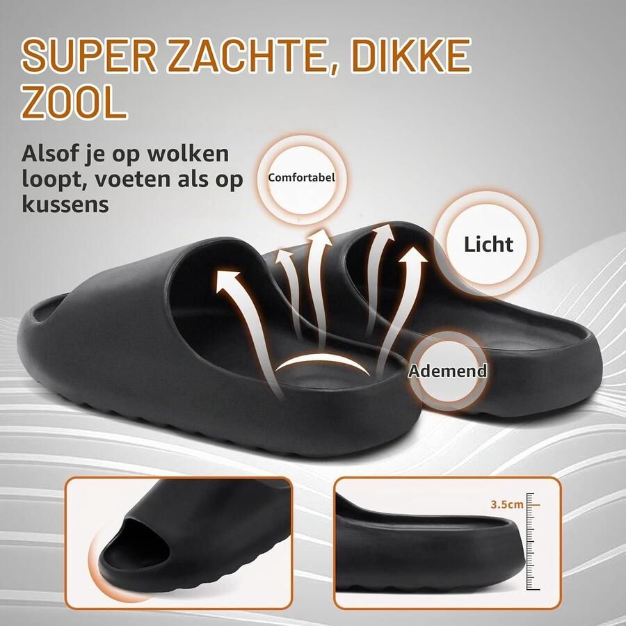 Badslippers Cozy Slides Rubber Comfortabele Wolken Slippers Pantoffels Zomerpantoffels