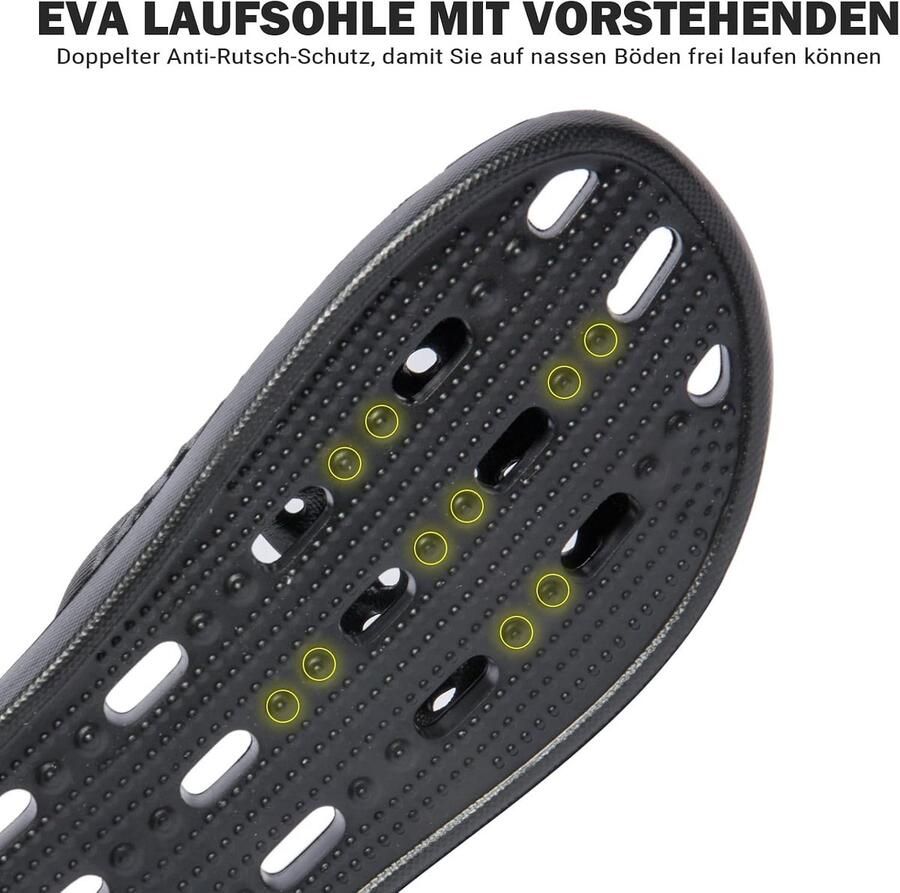 Badslippers Zwart 37 EU Breed Antislip Sneldrogend en Lichtgewicht Voor Dames