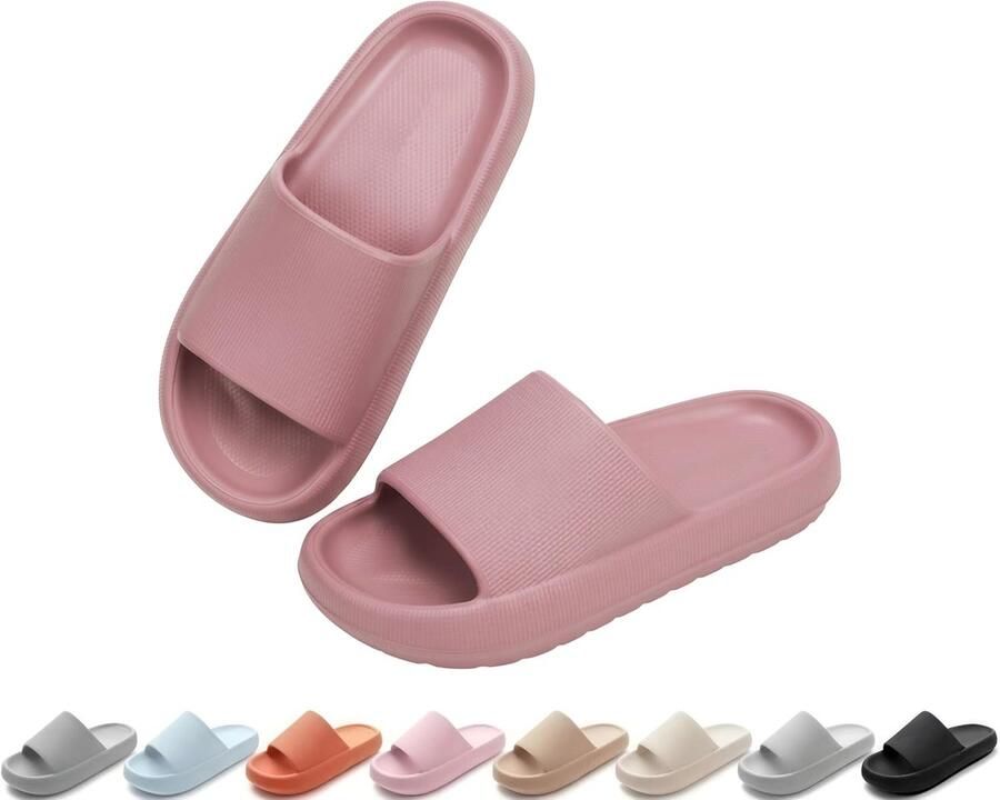 Badslippers voor en badslippers en slippers voor Zachte pantoffels wolkenschoenen antislip badsandalen voor douche zwembad strand en sauna pantoffels voor
